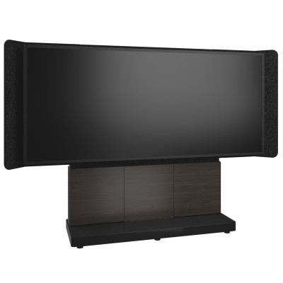 FM-DS-6675FS-LA3B - Forum™ Free-Standing (3 Bay) Display Stand for (1) 105" 21:9 Display, Dark Finish