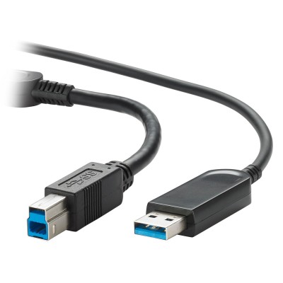 440-1015-008 - 8 m. USB 3.2 Gen 2 Type B to A Active Optical Cable Plenum