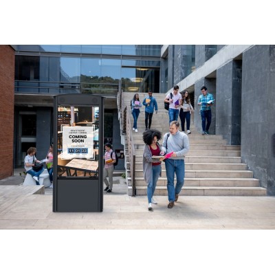 KOP55XHB2-S-EUK - 55" Dual-Sided Outdoor Kiosk Silver