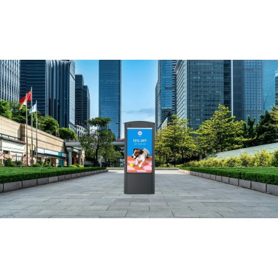 KOP55XHB2-S-EUK - 55" Dual-Sided Outdoor Kiosk Silver