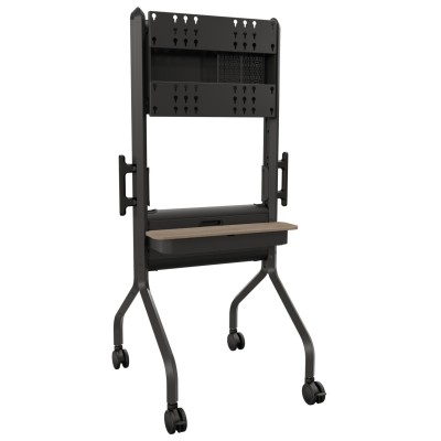 LSCUB - Voyager Large Manual Height Adjustable AV Cart black