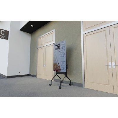 LSCUB - Voyager Large Manual Height Adjustable AV Cart black