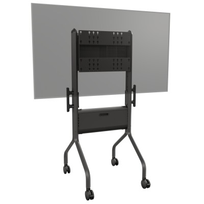 LSCUB - Voyager Large Manual Height Adjustable AV Cart black