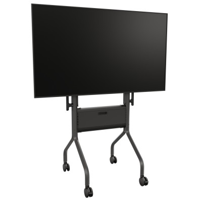 LSCUB - Voyager Large Manual Height Adjustable AV Cart black