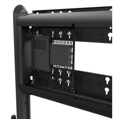 LSCUB - Voyager Large Manual Height Adjustable AV Cart black