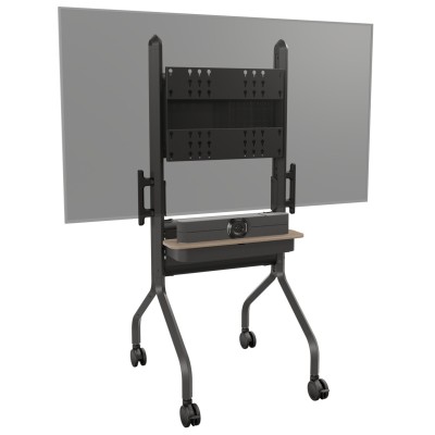 LSCUB - Voyager Large Manual Height Adjustable AV Cart black