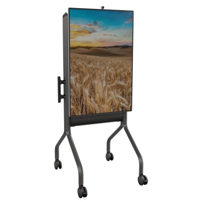 LSCUB - Voyager Large Manual Height Adjustable AV Cart black