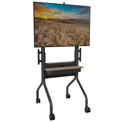 LSCUB - Voyager Large Manual Height Adjustable AV Cart black