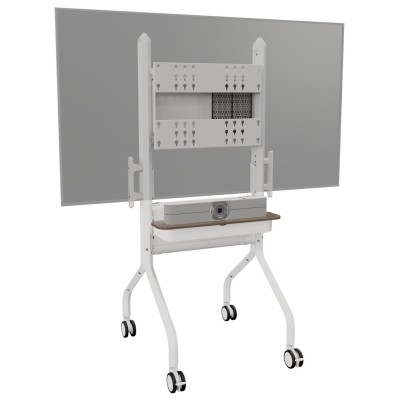 LSCUW - Voyager Large Manual Height Adjustable AV Cart white