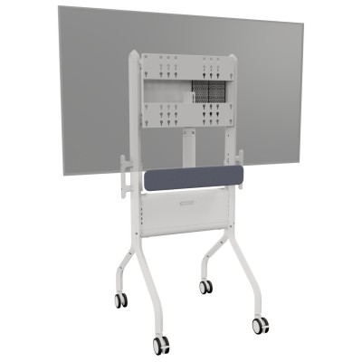 LSCUW - Voyager Large Manual Height Adjustable AV Cart white