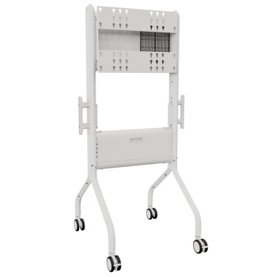 LSCUW - Voyager Large Manual Height Adjustable AV Cart white