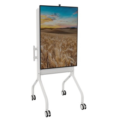 LSCUW - Voyager Large Manual Height Adjustable AV Cart white