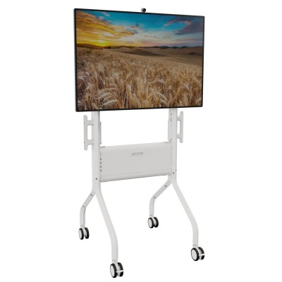 LSCUW - Voyager Large Manual Height Adjustable AV Cart white