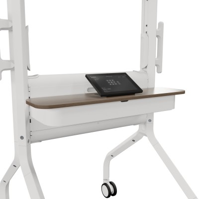 LSCUW - Voyager Large Manual Height Adjustable AV Cart white
