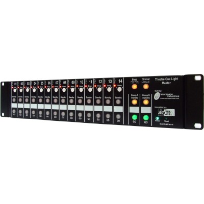 CUERACK16V4 - Rack di segnalazione teatrale a 16 vie Cueing – standby, acknowledge e go V4 QLM16i2 Mk4 – Solo unità principale